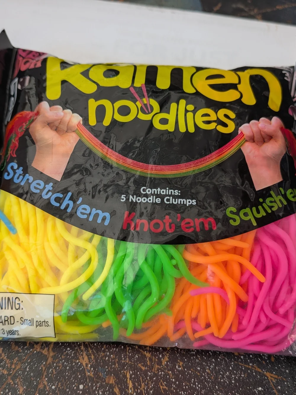 Schylling Rainbow Noodles Sensory Stretch Toy - Multi-Color